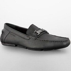 Calvin Klein Magnus Weave Emboss Loafer Shoes - BLACK
